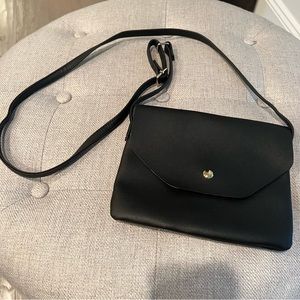 NWOT Tiny thin black crossbody satchel purse